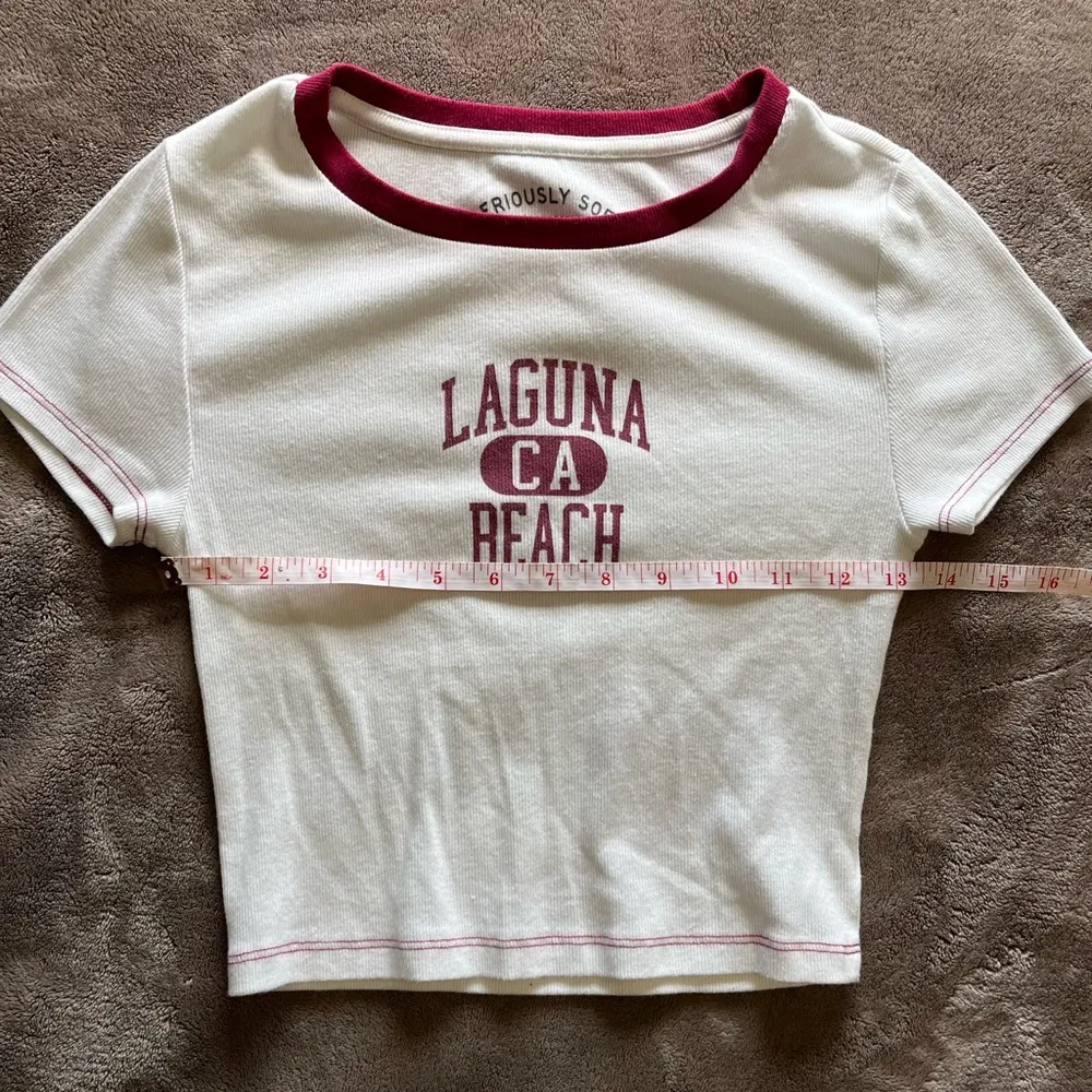 AEROPOSTALE Laguna Beach Seriously Soft Ribbed Baby Tee Y2K Women’s Sz M EUC - Image 6