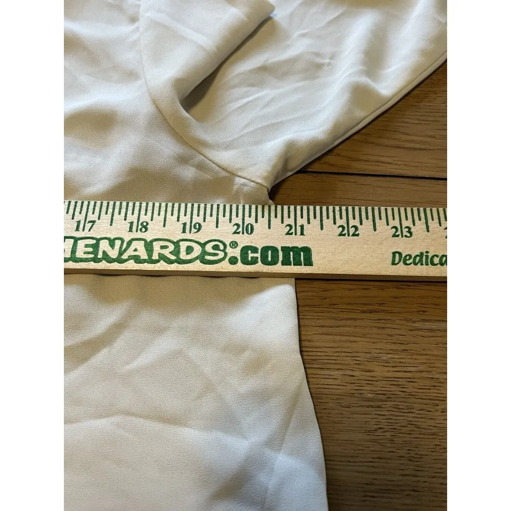 Hint Of Mint Button Down Blouse Size Large Crocheted‎ Back Peasant Cottagecore - Image 4