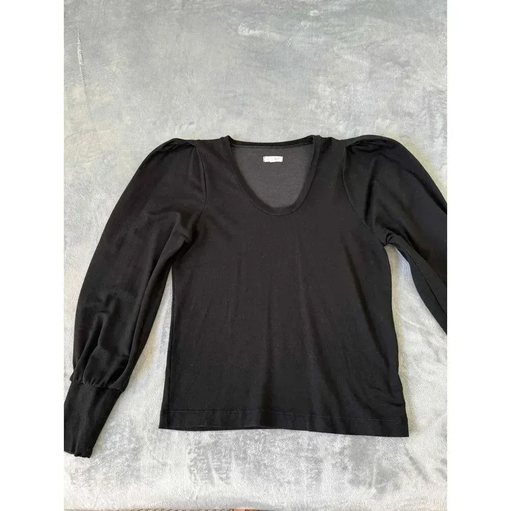 Grey Slate Black Long Sleeve Crew Neck Sweatshirt Womens‎ Top Size 2 - Image 2