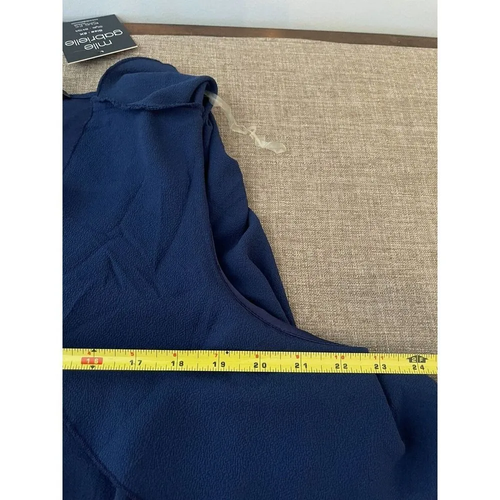 Mlle Gabrielle BLUE Women’s 2X Ruffled Short Sleeve Career Casual Dress NEW - Image 5