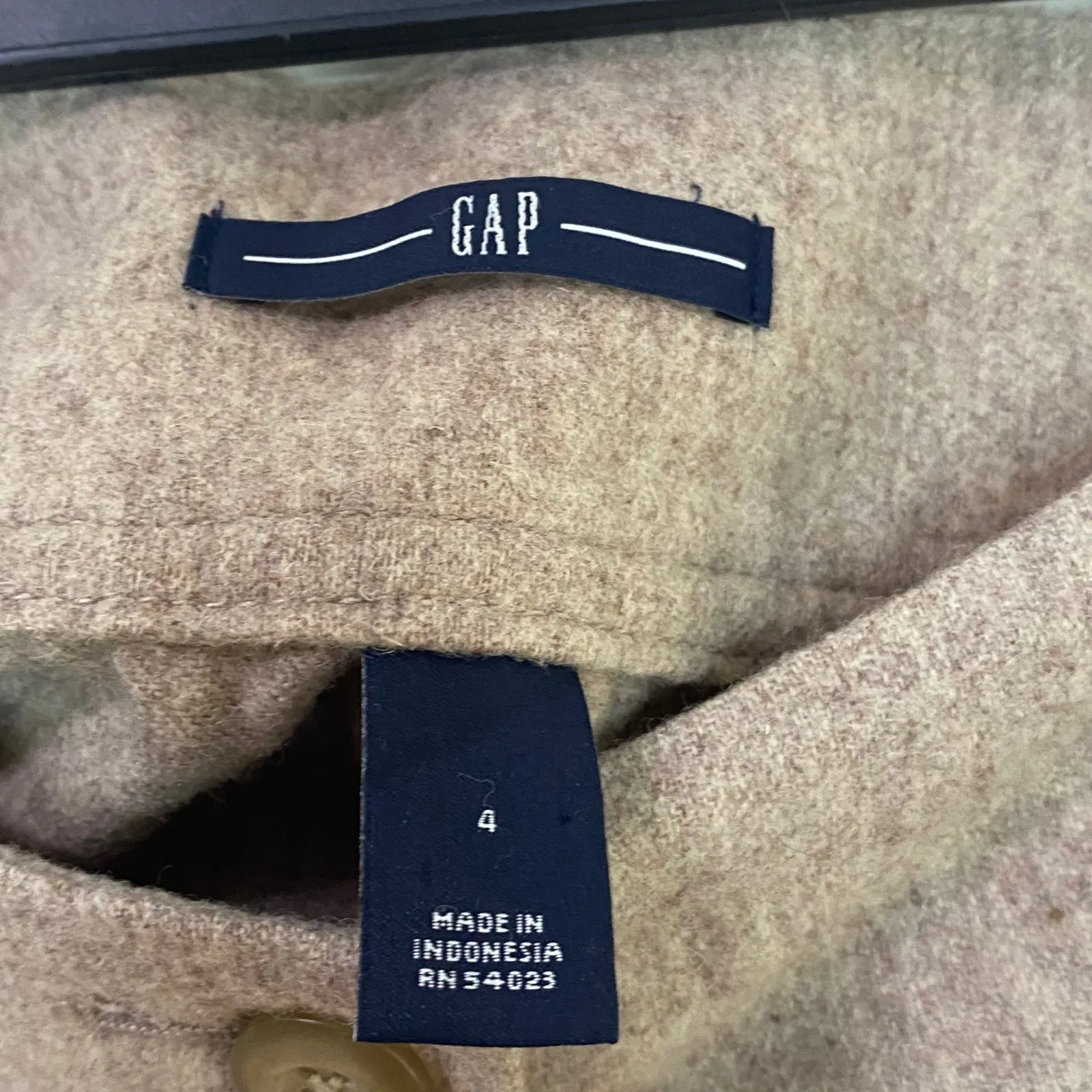 GAP Women Tan Tweed Preppy Academia Pleated A Line Mini Skirt Size 4 Wool Blend - Image 4