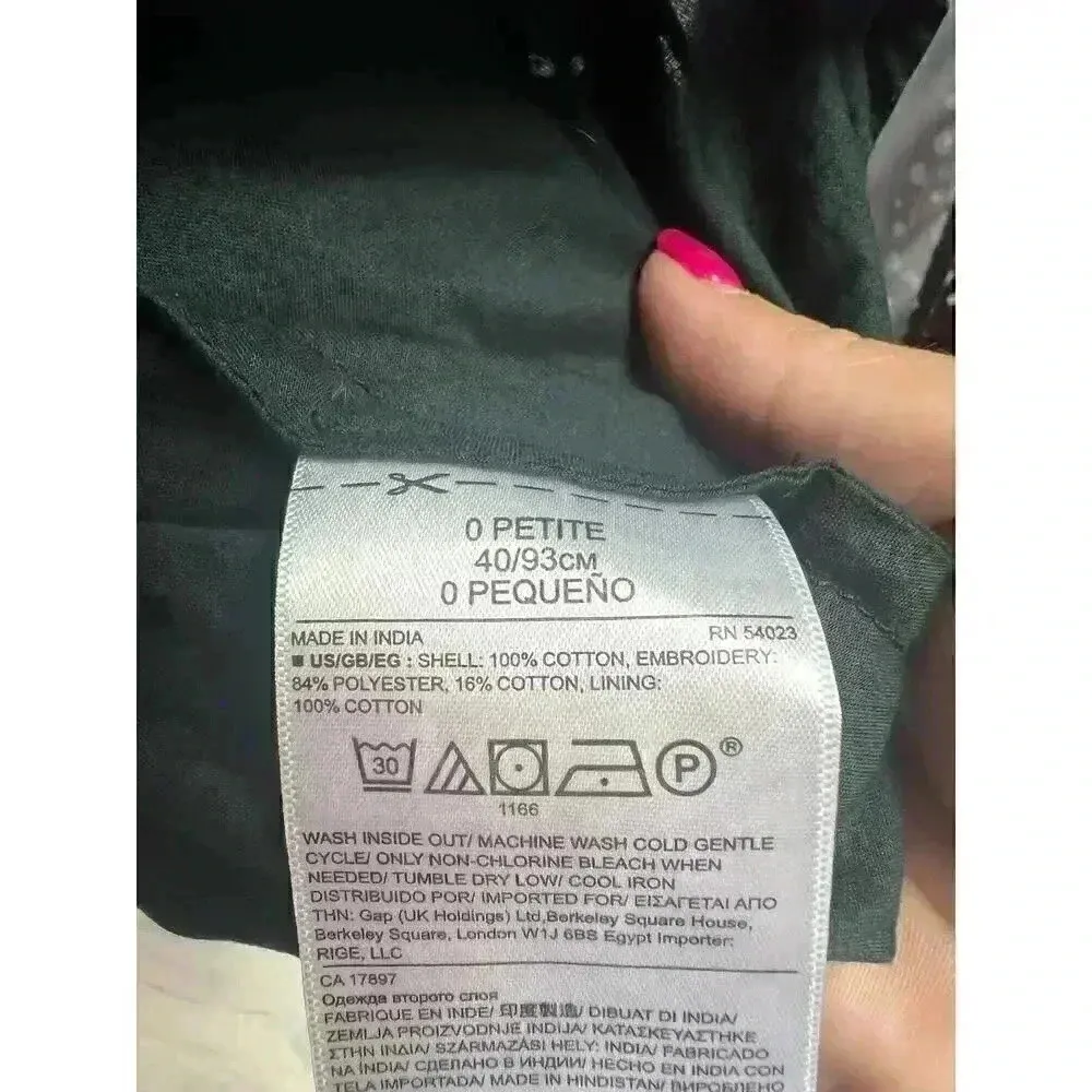 Banana Republic Geo Lace Strappy Dress Black White Size 0 Petite - Image 10