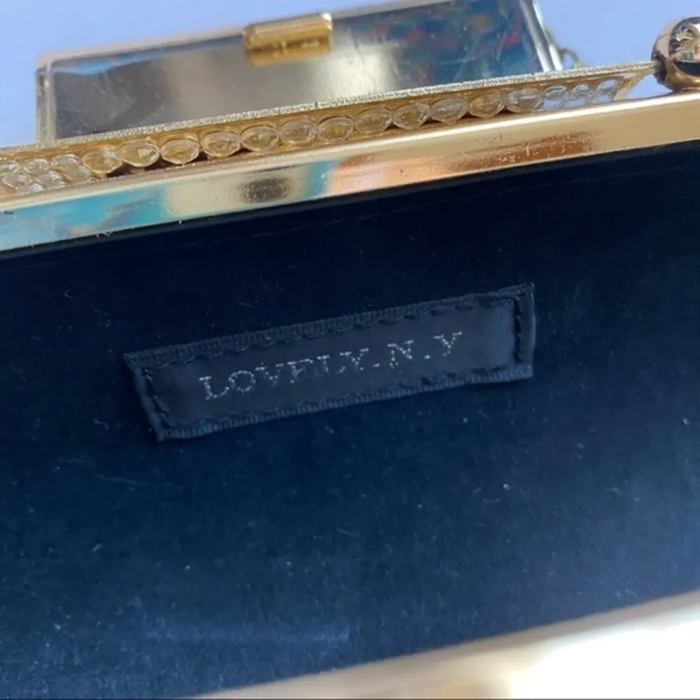 Lovely NY • Gold Shimmer Snap Close Dressy Purse - Image 67