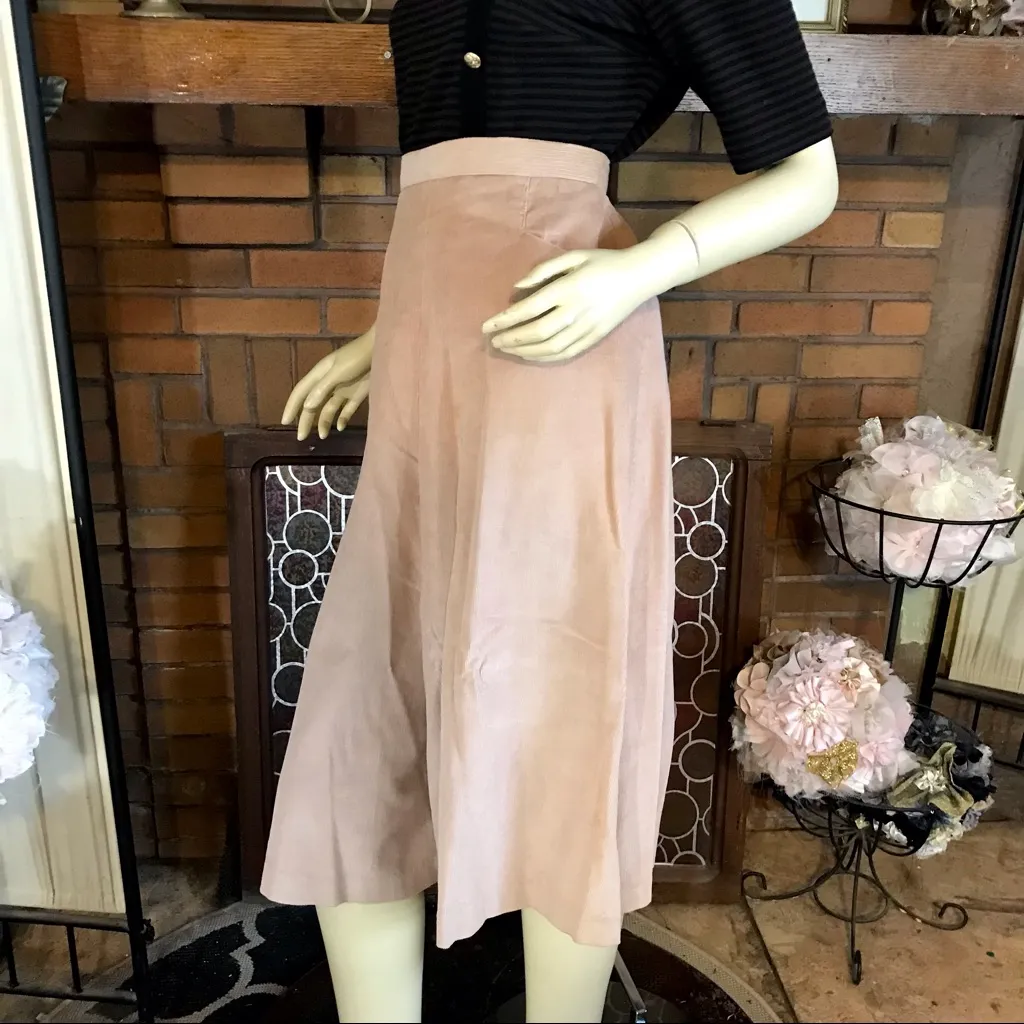 VINTAGE 1970'S PANT HER TAN CORDUROY GAUCHO PANTS (M) Size M - Image 3