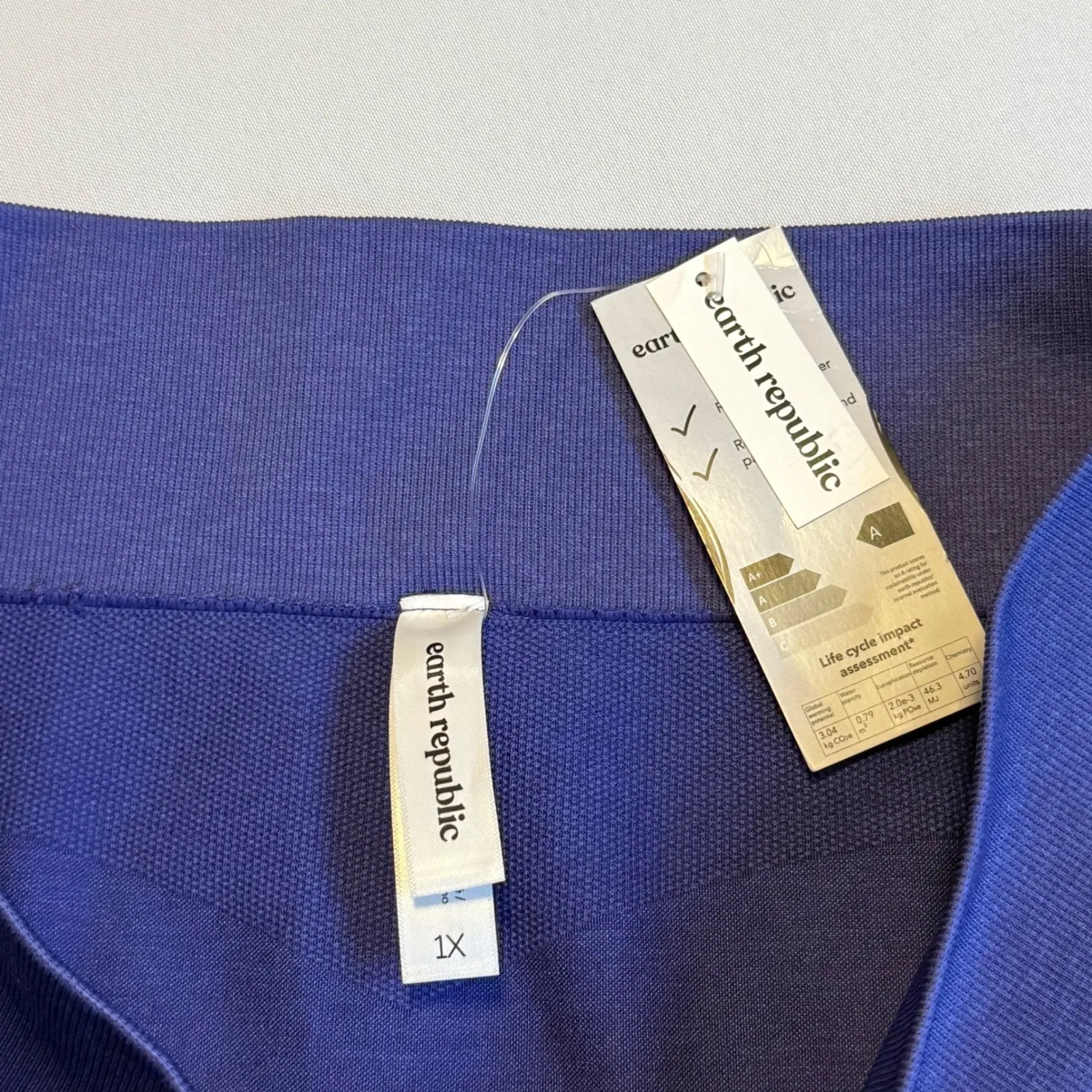 Earth Republic Ombre Seamless Legging‎ Women New 1X Purple Activewear Athletic # Blue - Image 7