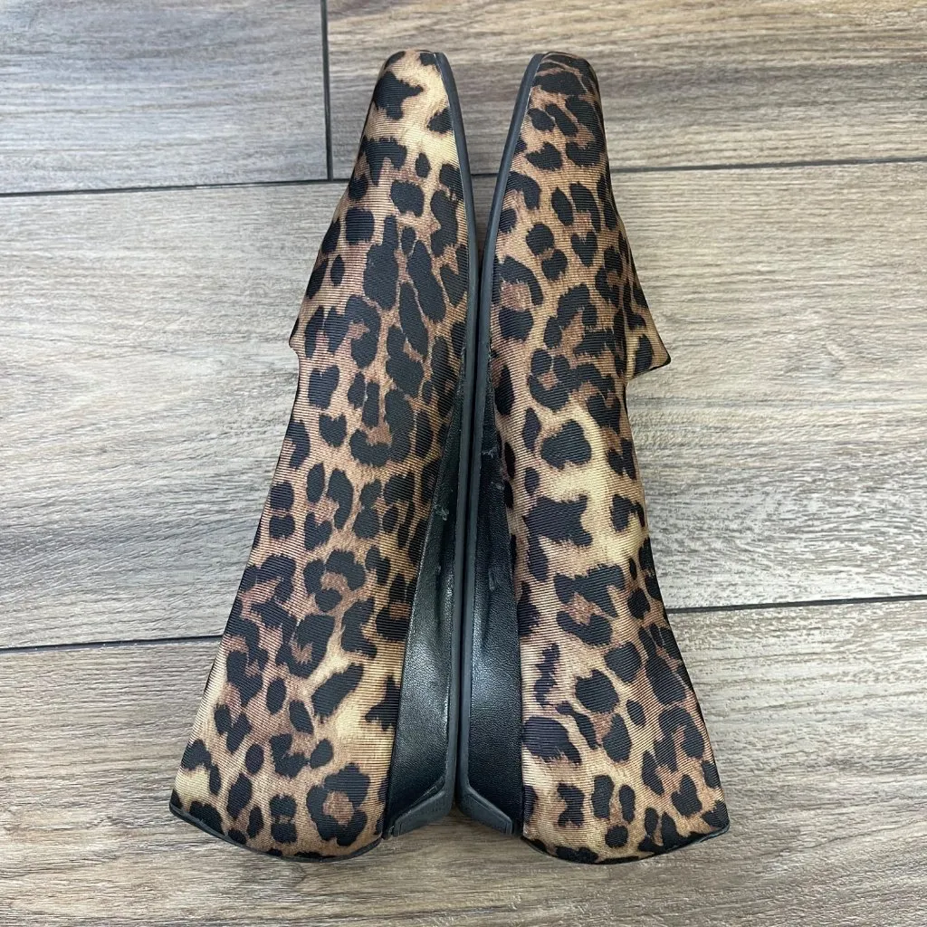 VIONIC Powell Demi Wedge Tan Leopard‎ Comfort Orthotic Slip-on Shoes Women's 9 - Image 4