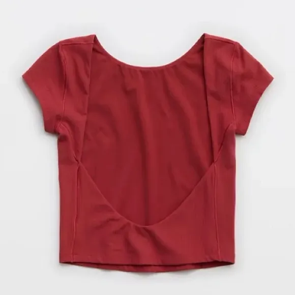 NWT OFFLINE By Aerie Real Me XTRA Rib Open Back T-Shirt Size XXL - Image 3