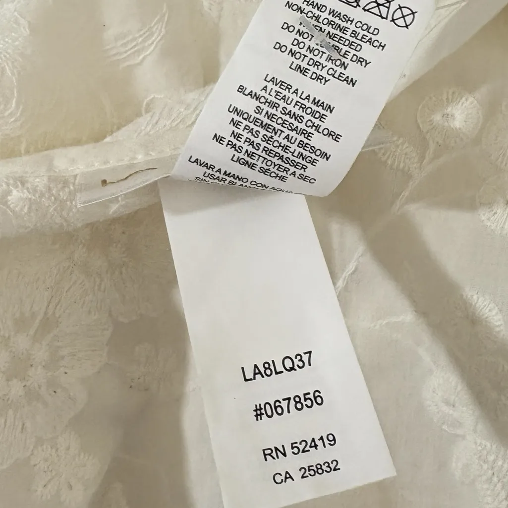 LA BLANCA NWT Zen garden lace detail romper L - Image 8