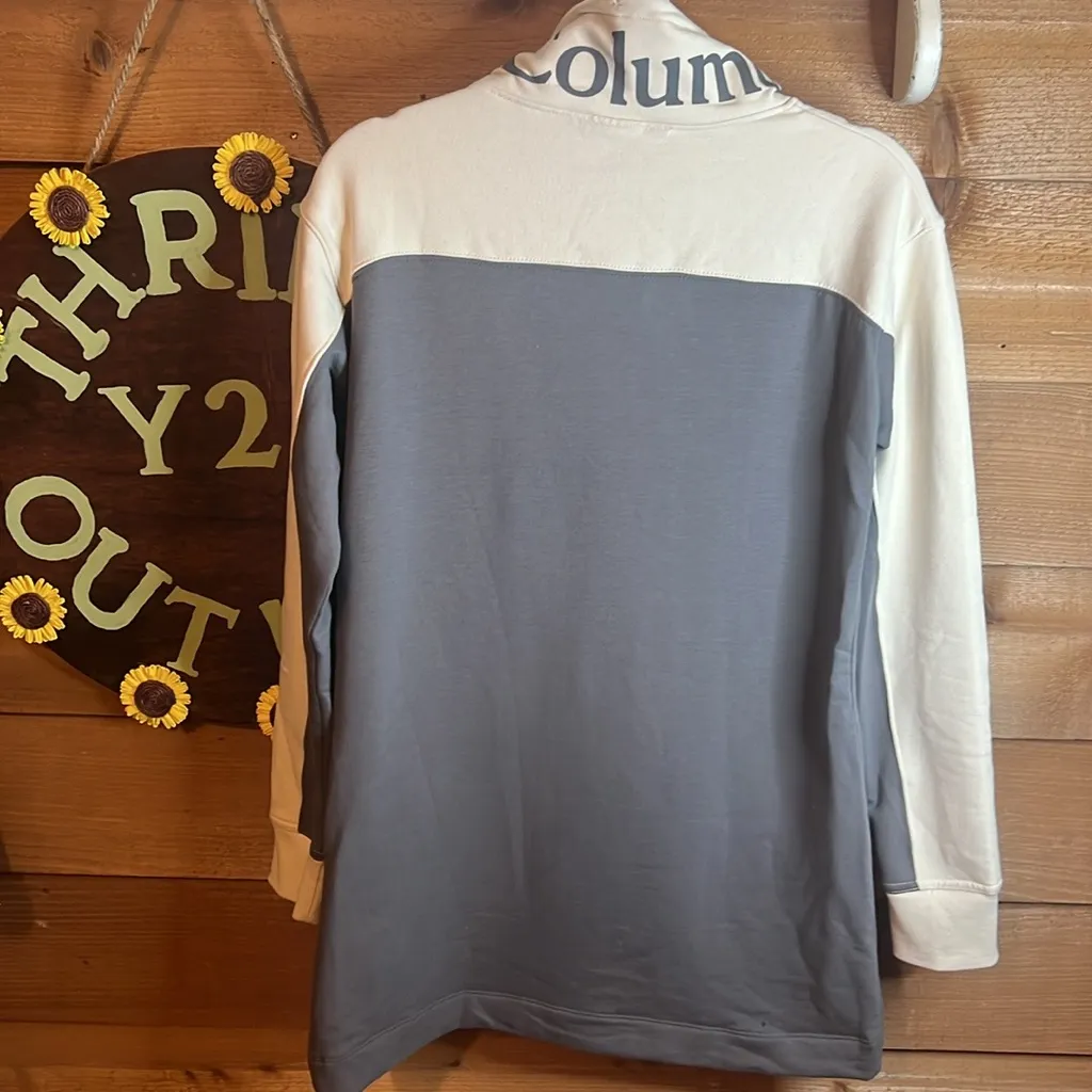 Columbia Lodge Hoodie Tunic Dress Pocket Drawstring Hike Casual Oversize Fleece - Image 5