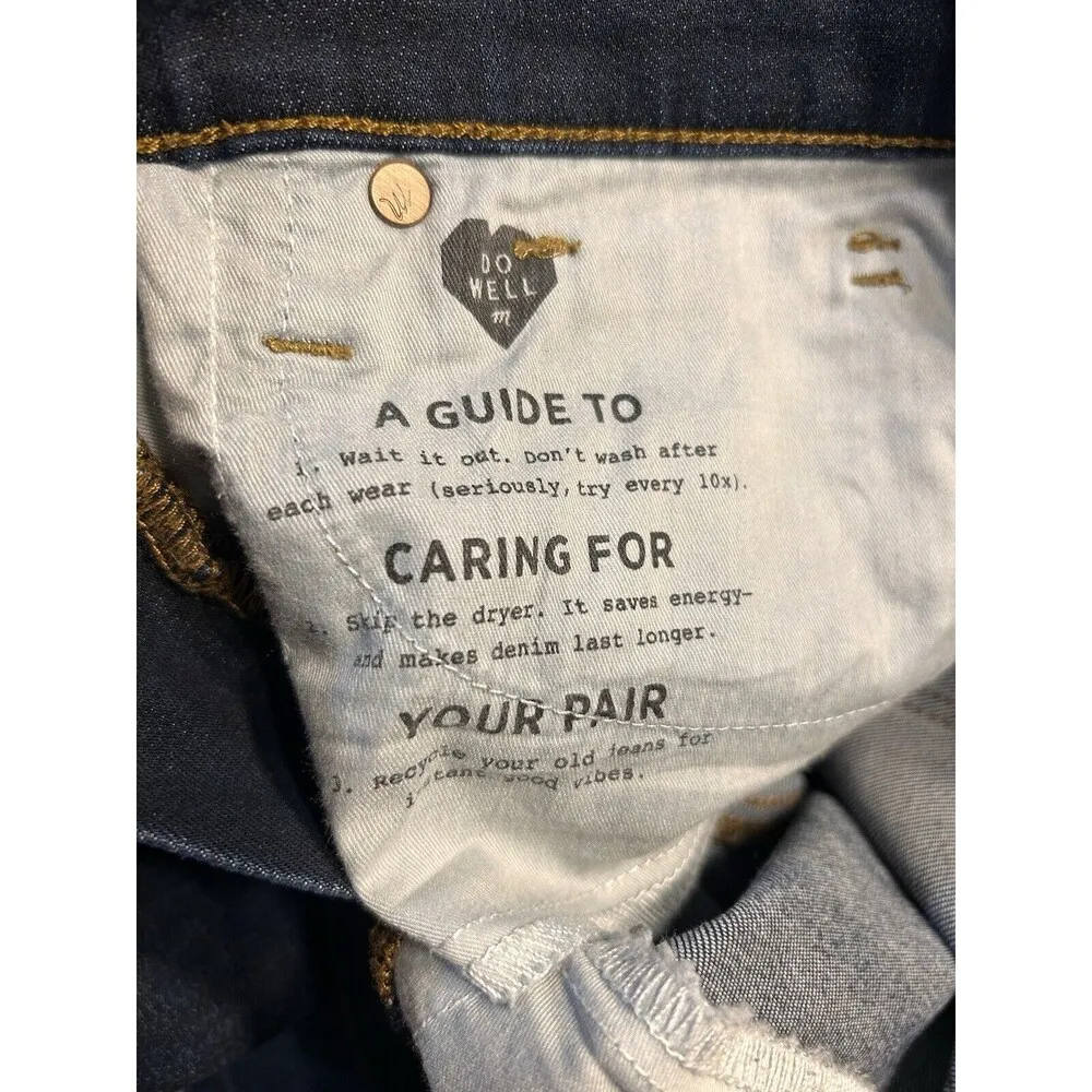 Madewell Jeans Women’s Size 26 Dark Blue Denim 9" Mid Rise Skinny 5 Pocket Dress - Image 5