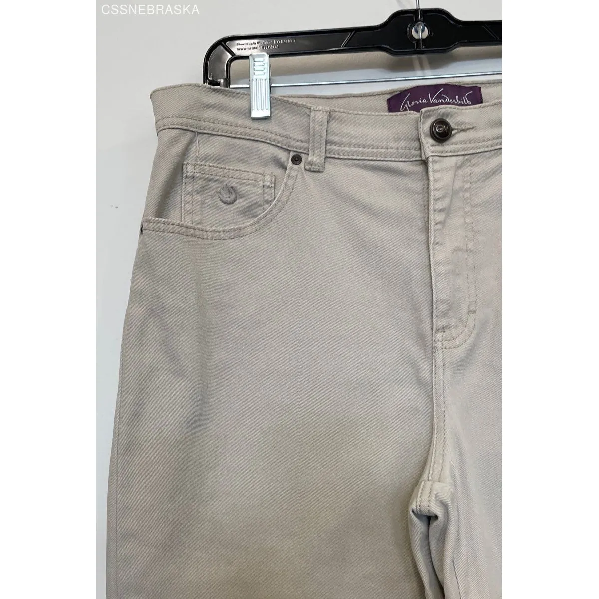 Gloria Vanderbilt Beige Women's Casual Amanda Pants - Size 10 - Image 3