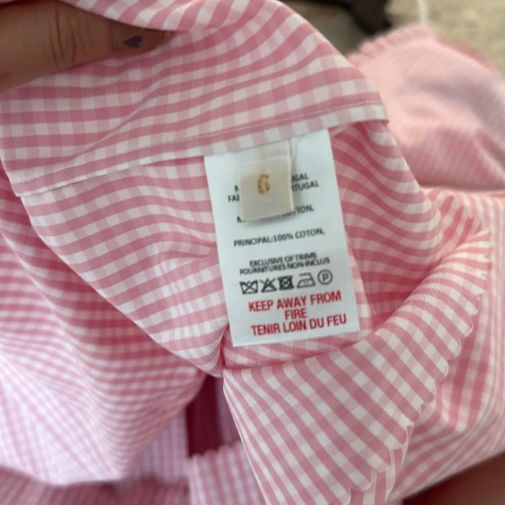 THE VAMPIRE'S WIFE Shirred gingham cotton mini dress Size 2 - Image 9