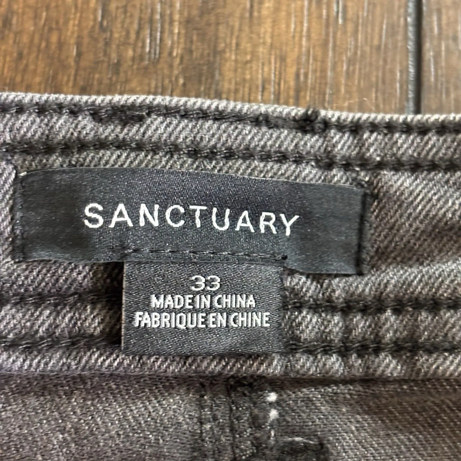 Sanctuary DKSM Luna Cuffed Pants Standard Rise Straight Crop 33 NWT Button Fly - Image 9