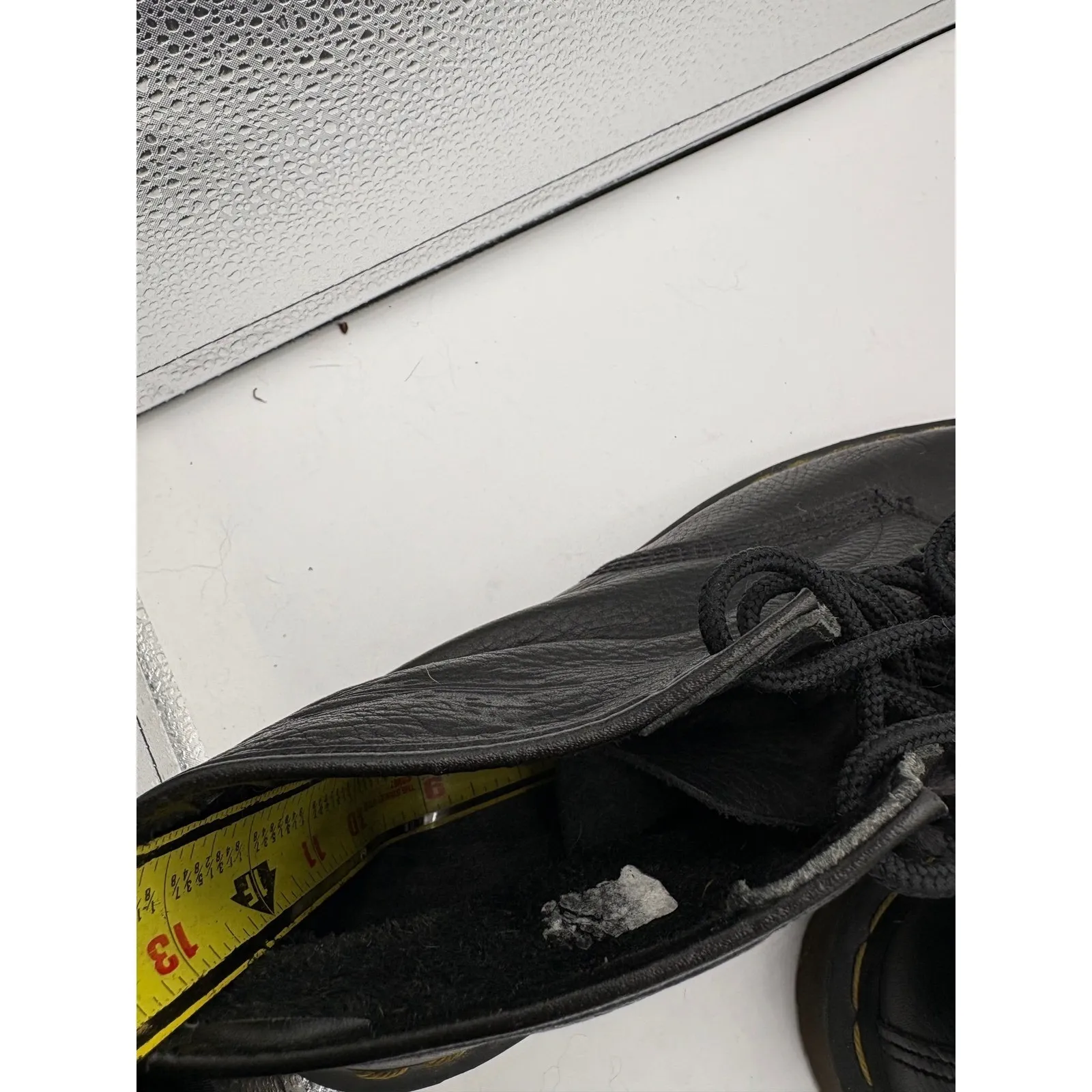 Dr Martens Black Leather Lace Up Ankle Boots Made in England women's 8 - Image 10