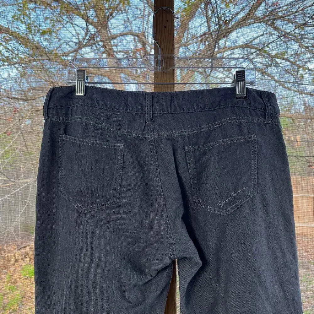 Giorgio Armani Women's Grey Lightweight Cropped Pants/Jeans Size 31 - Image 4