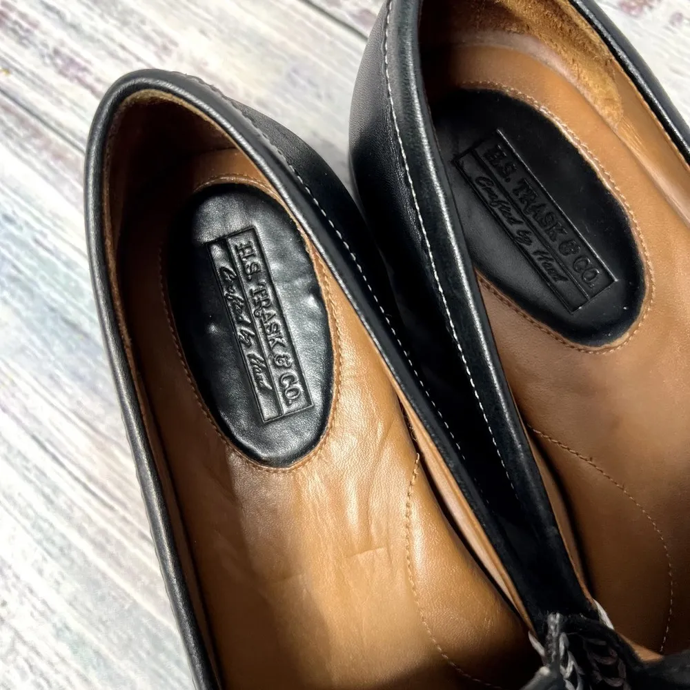 H.S. Trask & Co Leather Loafers Black Vibram Sole Made In Brazil 6 - Image 3