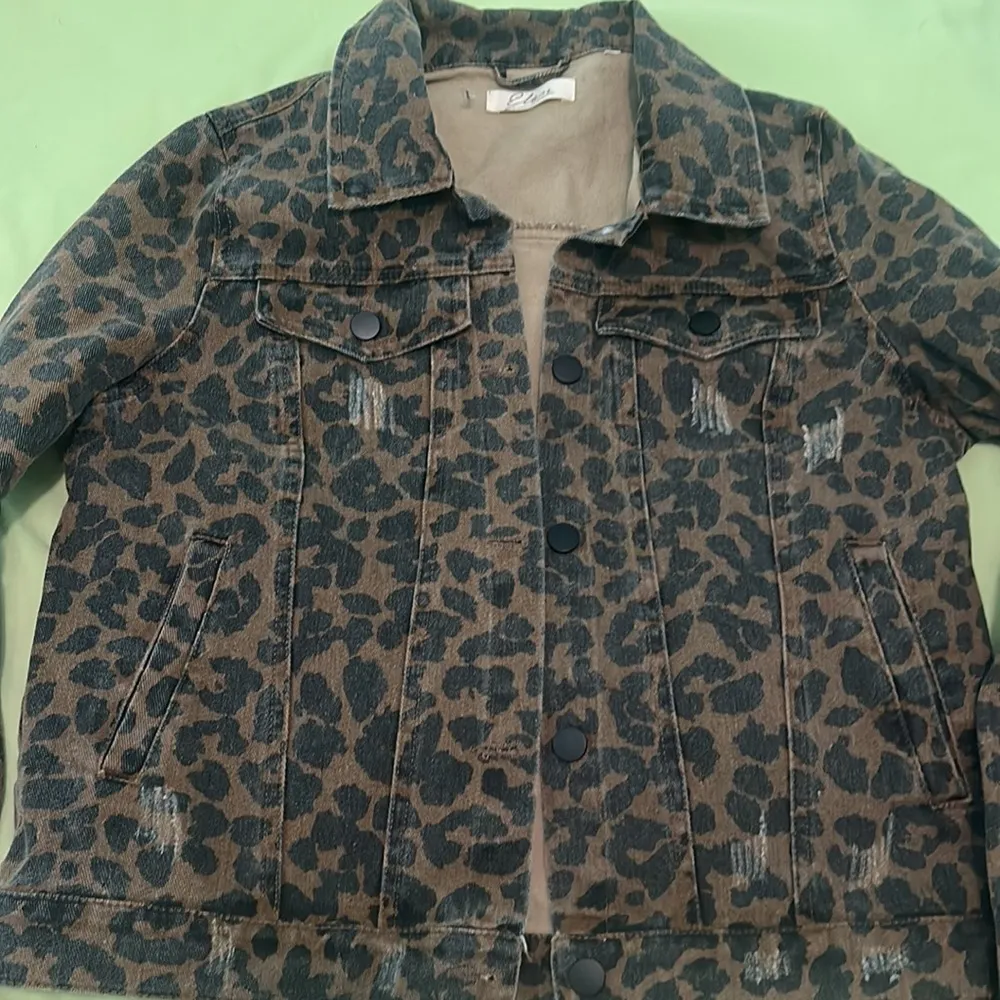 leopard denim jacket - Image 8