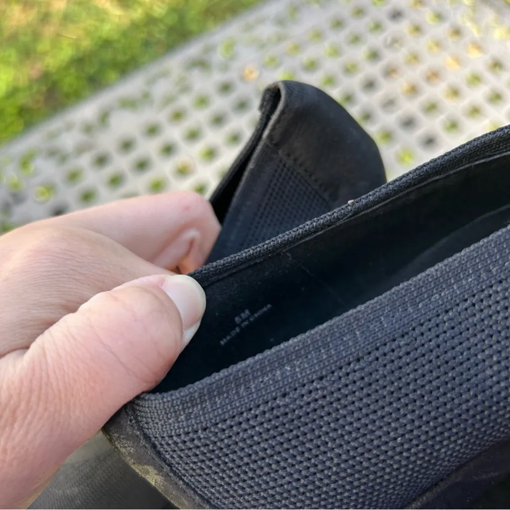 Eileen Fisher Signy Pump‎ Women Heel Platform Knit Shoe black size 5 - Image 8