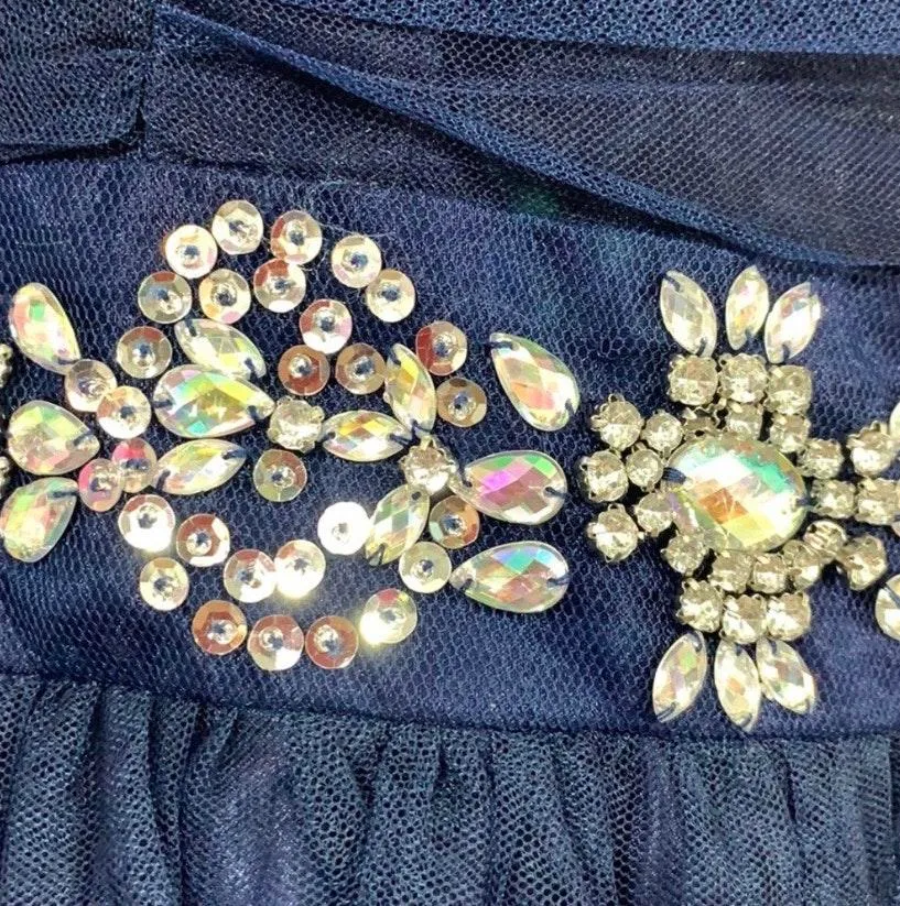 B. Smart Blue Ombré Tulle Prom Homecoming Mini Dress - Image 4