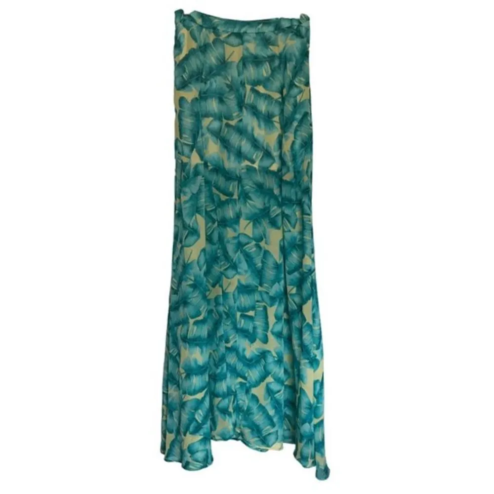 Show Me Your Mumu Women's Hawaiian Tropical Leaf Print Chiffon Maxi Skirt Size L - Image 2