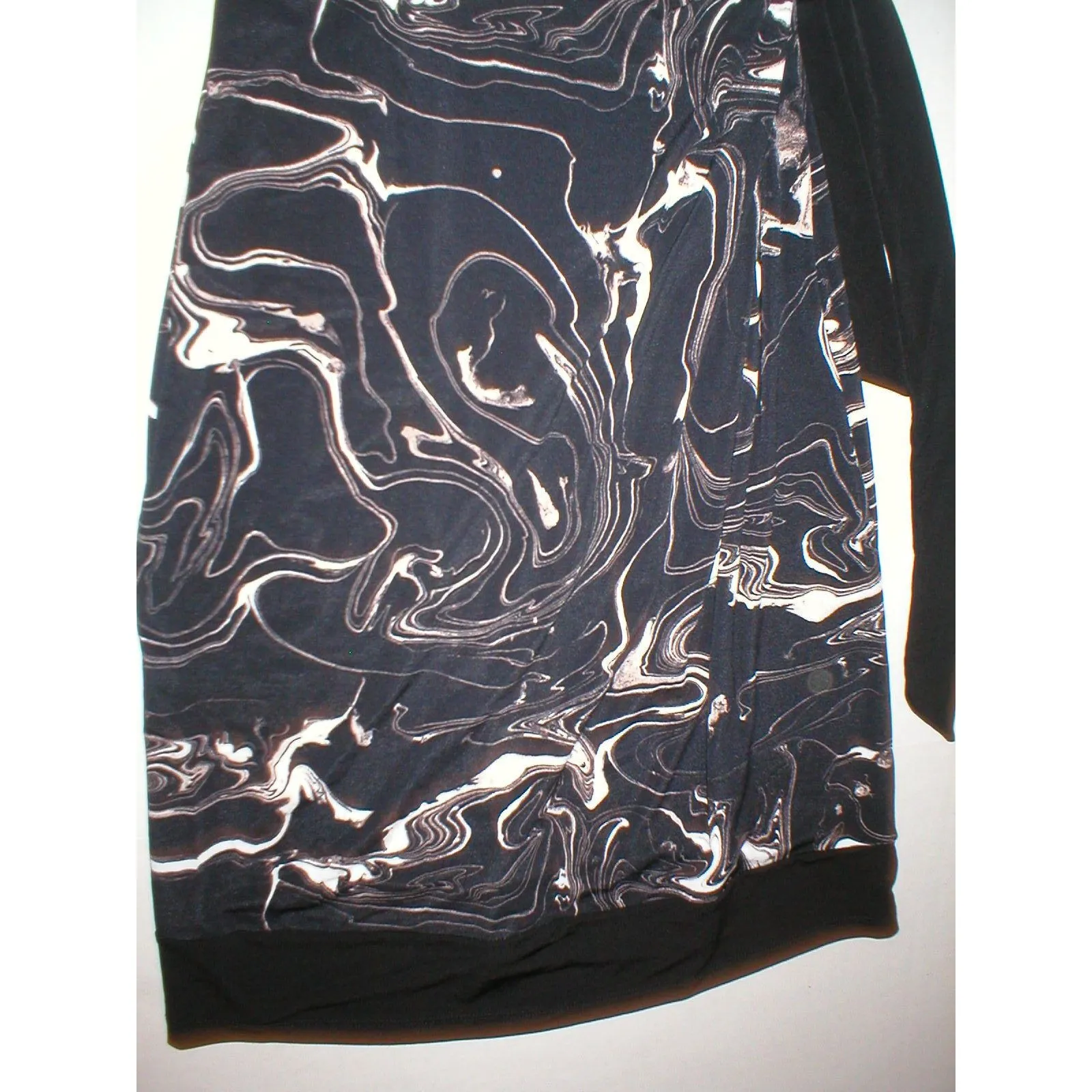 New Womens Maternity Dress Motherhood Black Brown Small White Faux Wrap Nice - Image 9