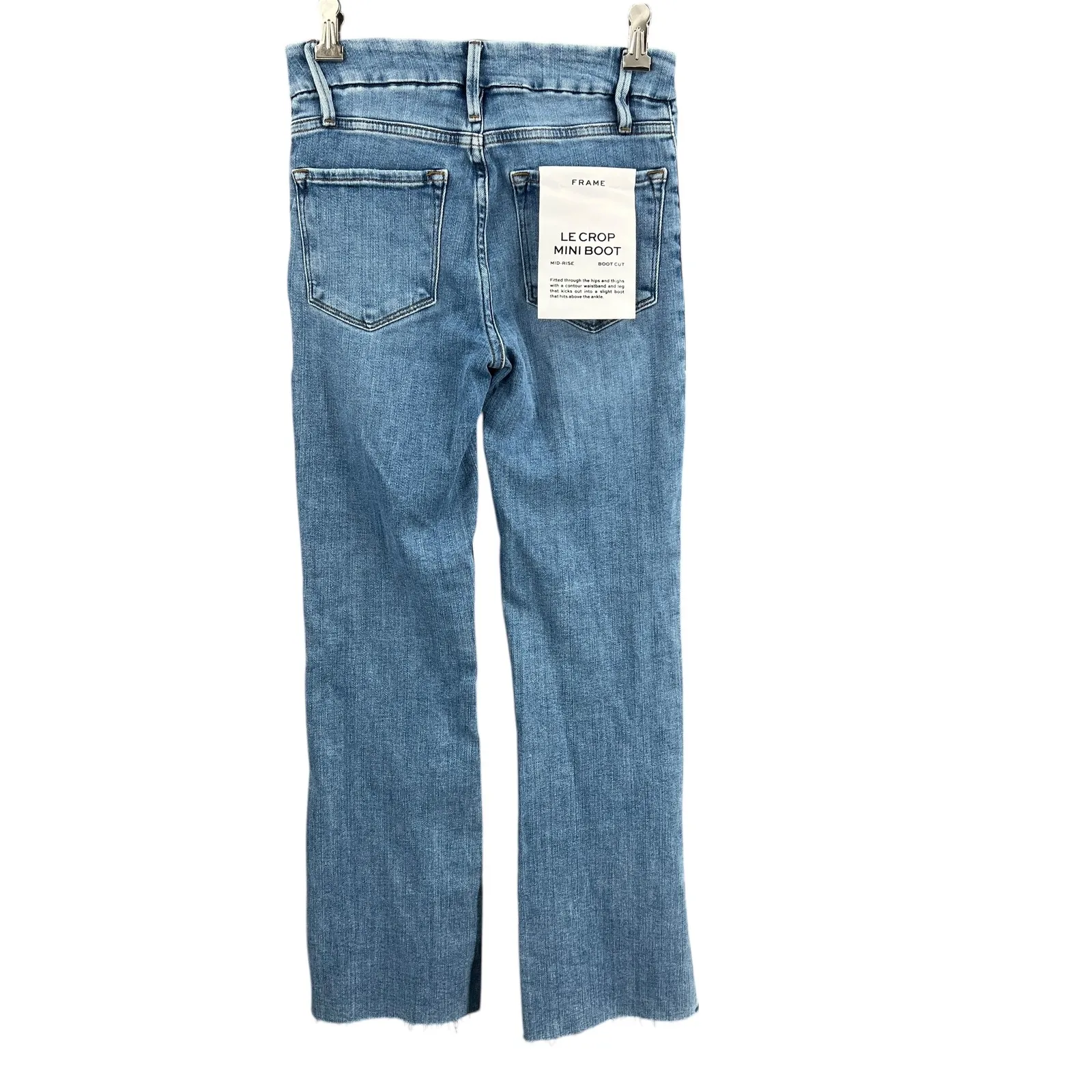 FRAME Le Crop Mini Boot Tide Pool Grind Jeans Womens Size 24 Mid Rise New - Image 4
