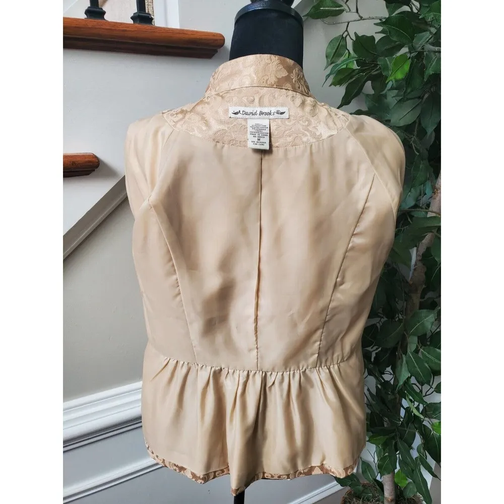 David Brooks Women's Cream Floral Cotton Long Sleeve Collared Casual jacket M Size M - Image 7