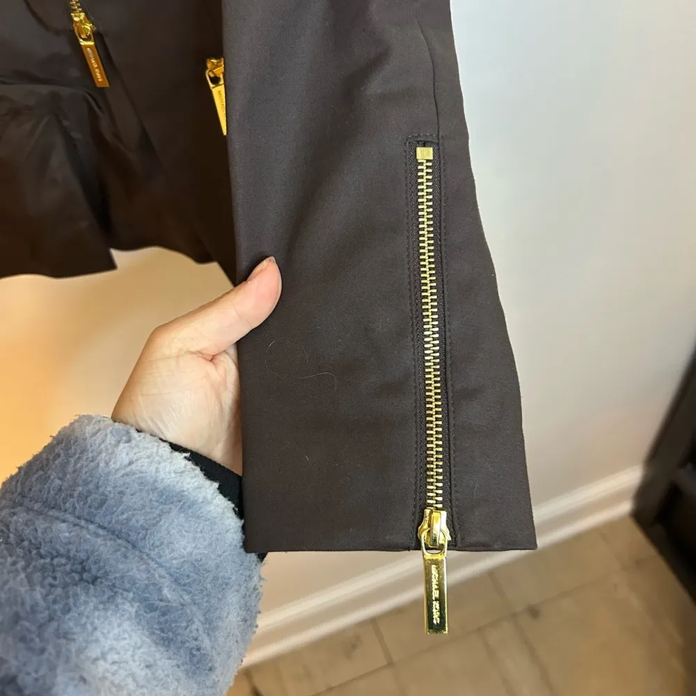 Michael Michael Kors Lux Crepe Zip Collar Jacket - Image 5