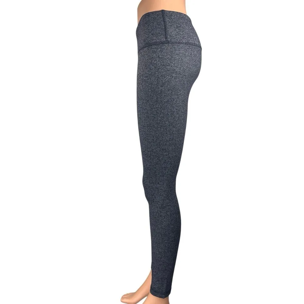 Lululemon Wunder Under Black Herringbone Skinny Low Rise Yoga Leggings Pants 4 - Image 2