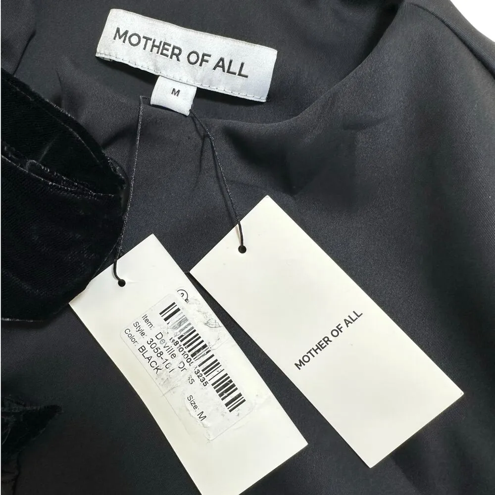 Mother of All Deville Cut Out Velvet Bow Blazer Power Suit Dress Black Medium - Image 6