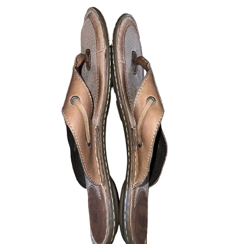 Reef Brown Leather Men Thong Sandals Size 11 - Image 3