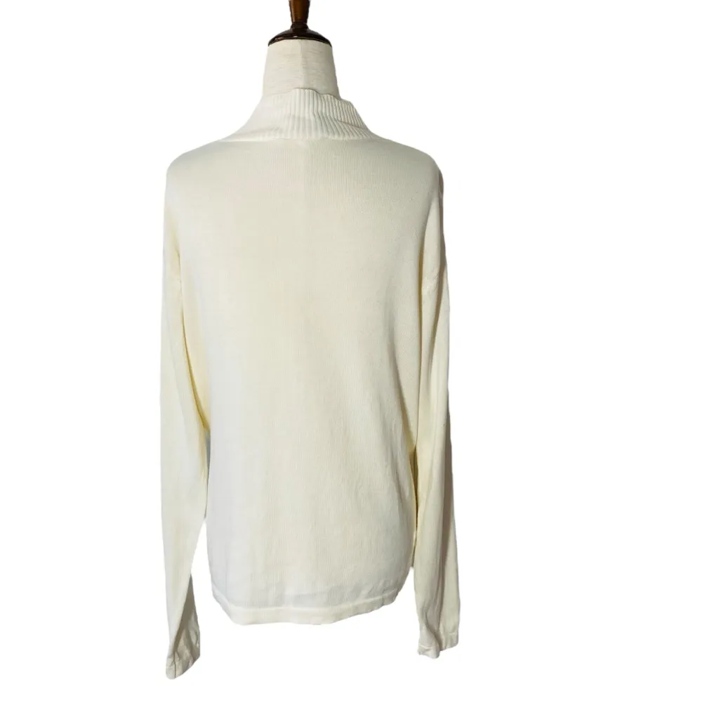 VINTAGE TALBOTS Mock Neck Sweater Knit Top - Image 3