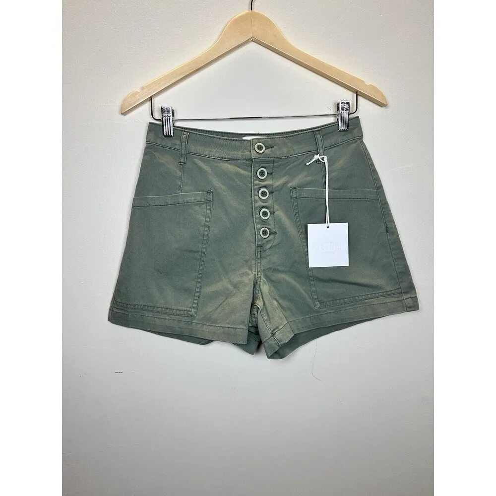 Pistola NWT  Tammy High Rise Shorts in Colonel Size 26 Green - Image 2