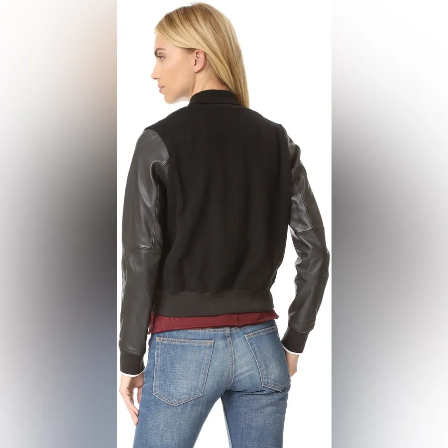 ASOS - Velvet and leather college jacket‎ - Image 2