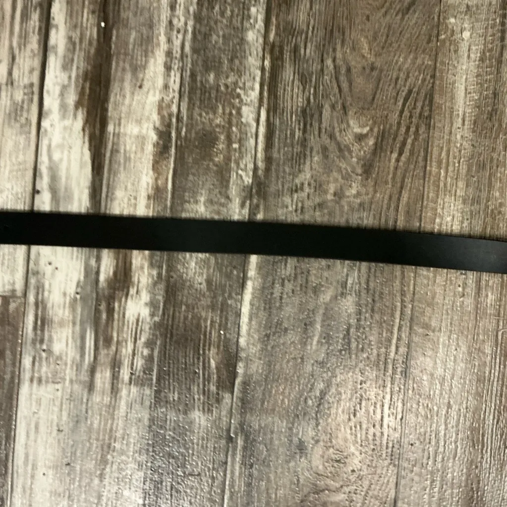 Dior Black Leather Belt with Gold Buckle and Pearl 38 inches - Image 6