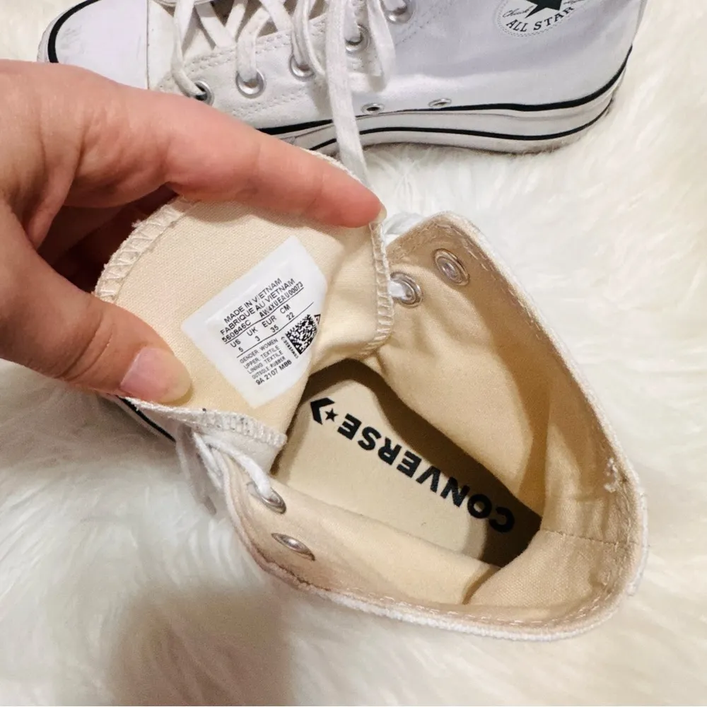 Platform  Chuck Taylor All Star LIFT Hi Leather Shoes Womens 5 - Image 5