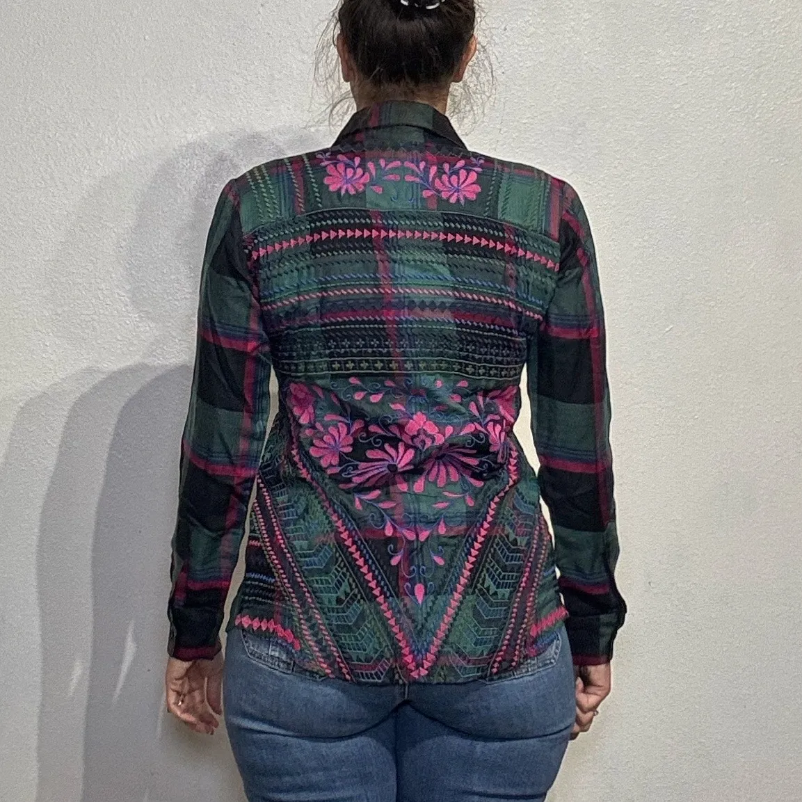 Tolani Collection Harlow Forest Green Plaid Blouse Sz XXS NWT - Image 12