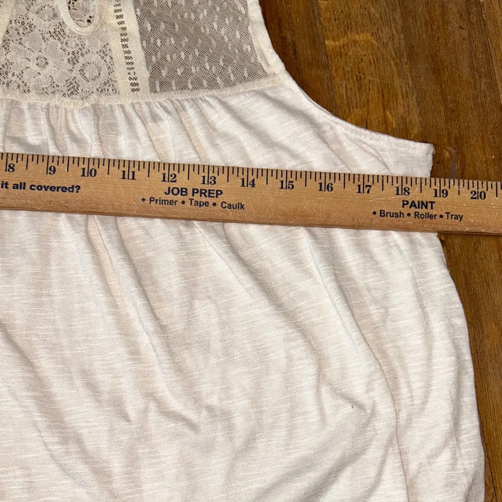 Chic Ivory Lace‎ Sleeveless Top Size XL - Image 6