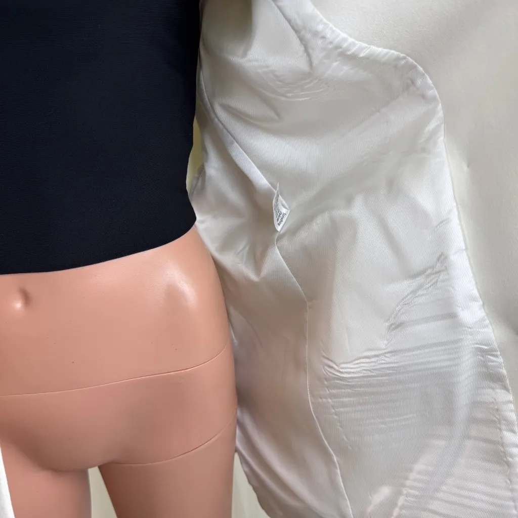 Women's Something Navy Danielle Double Breasted Blazer Career Size Medium White - Image 9