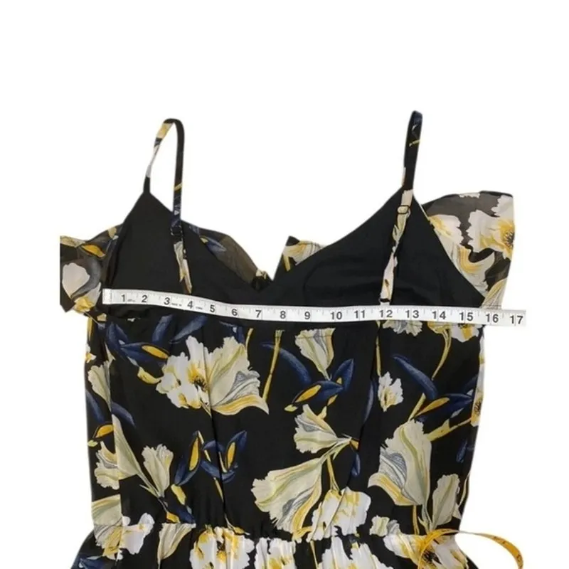 INC Cocktail Dress 10 Semi Formal Y2K Medium Maxi Boho Adjustable Fairy Cottage Black - Image 16