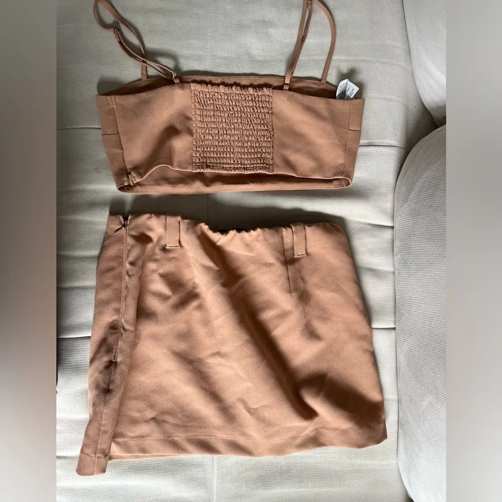 Abercrombie Tan Matching Set (Crop Top and Skirt) NWOT - Image 4