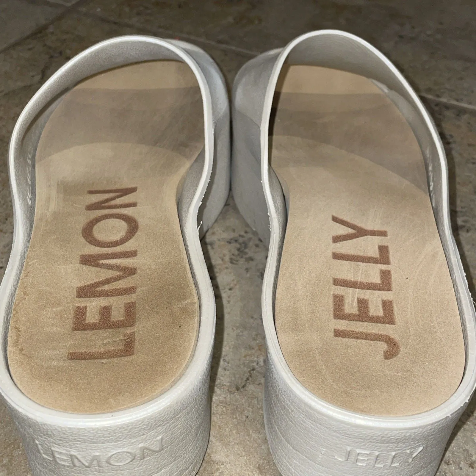 Lemon Jelly Warm Grey Sunny Platform Sandals Shoes Womens Size EU 39 US 9 - Image 5