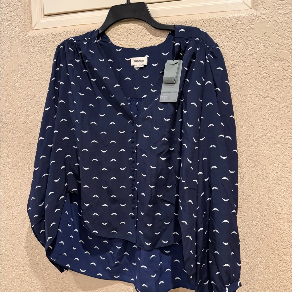 NWT Zadig & Voltaire Turin Silk Blouse - Image 7