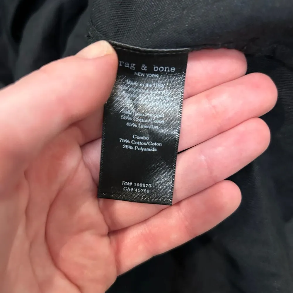 Rag & Bone Black Wrap Cropped Blouse Career Casual Office Work Womens Size S - Image 5