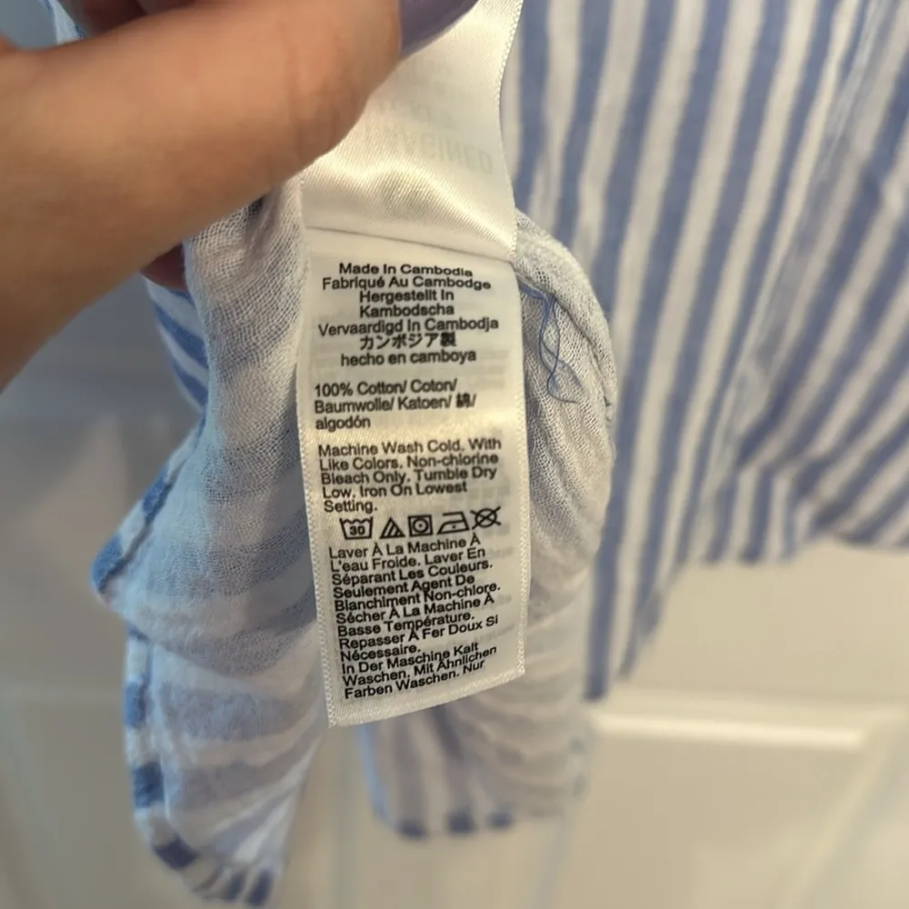 J. Crew Button-up Cotton Blouse striped - Image 6