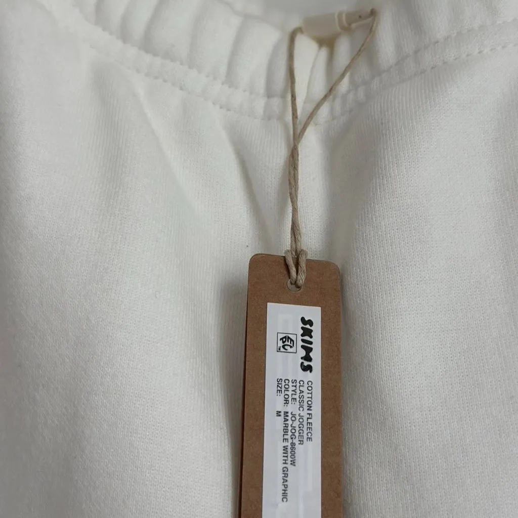 Skims Cotton Fleece Classic Jogger in Marble Graphic, Size Medium - Image 7