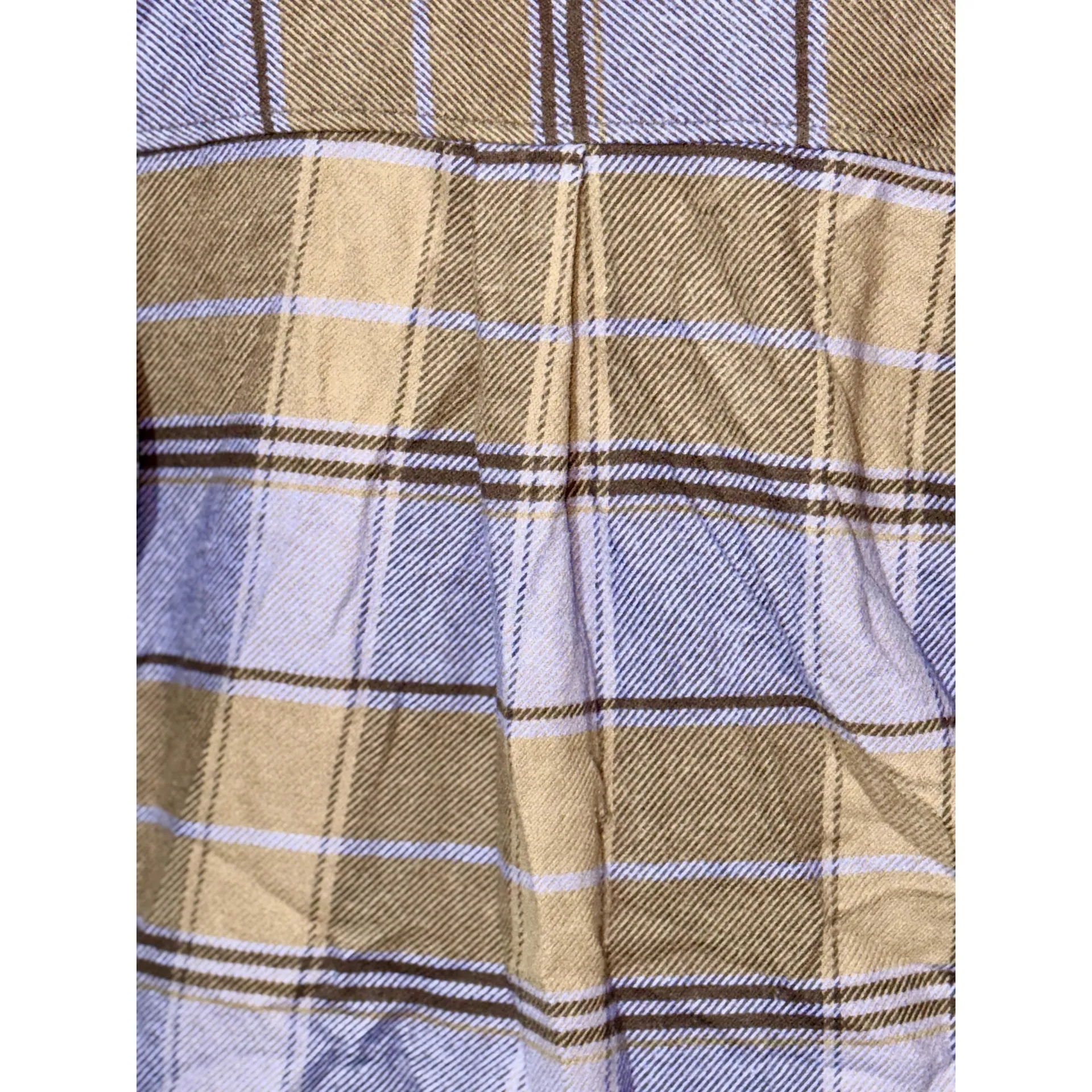 Sanctuary Anthropologie Brown Plaid Long Sleeve Shacket Utility Jacket Size XS - Image 4