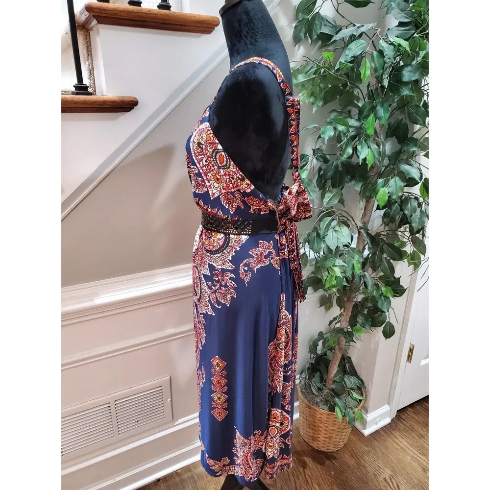 Pretty Pink Women Blue Floral 100%Polyester V - Image 6