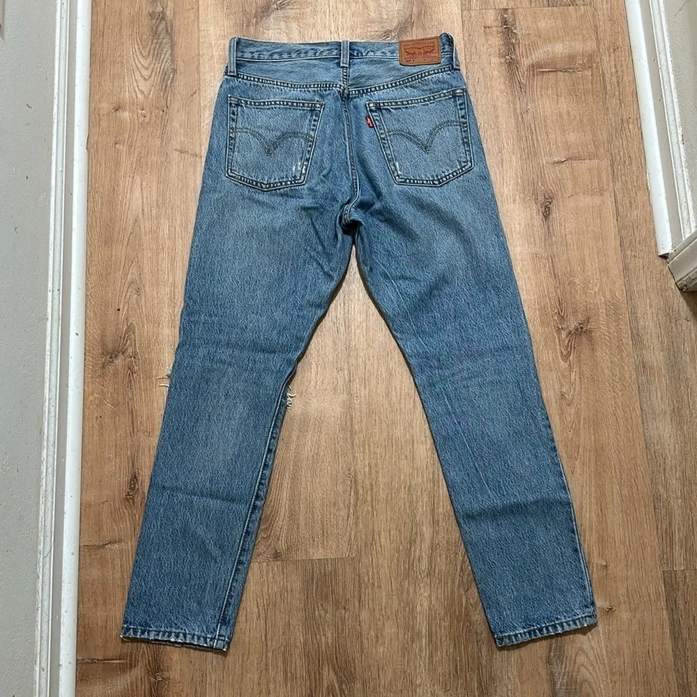 LEVI'S | Women's 501 Distressed Straight Leg Denim Jeans - Image 2