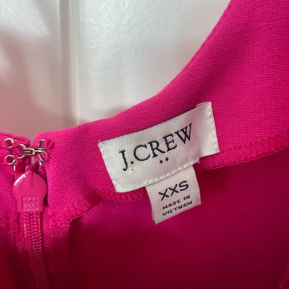 NWOT J.Crew women’s bright hot pink sleeveless zip flowy skirt mini dress summer - Image 4